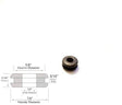 3/8" Inside Diameter Rubber Grommet - 3/16" Groove - Fits 5/8" Panel Holes