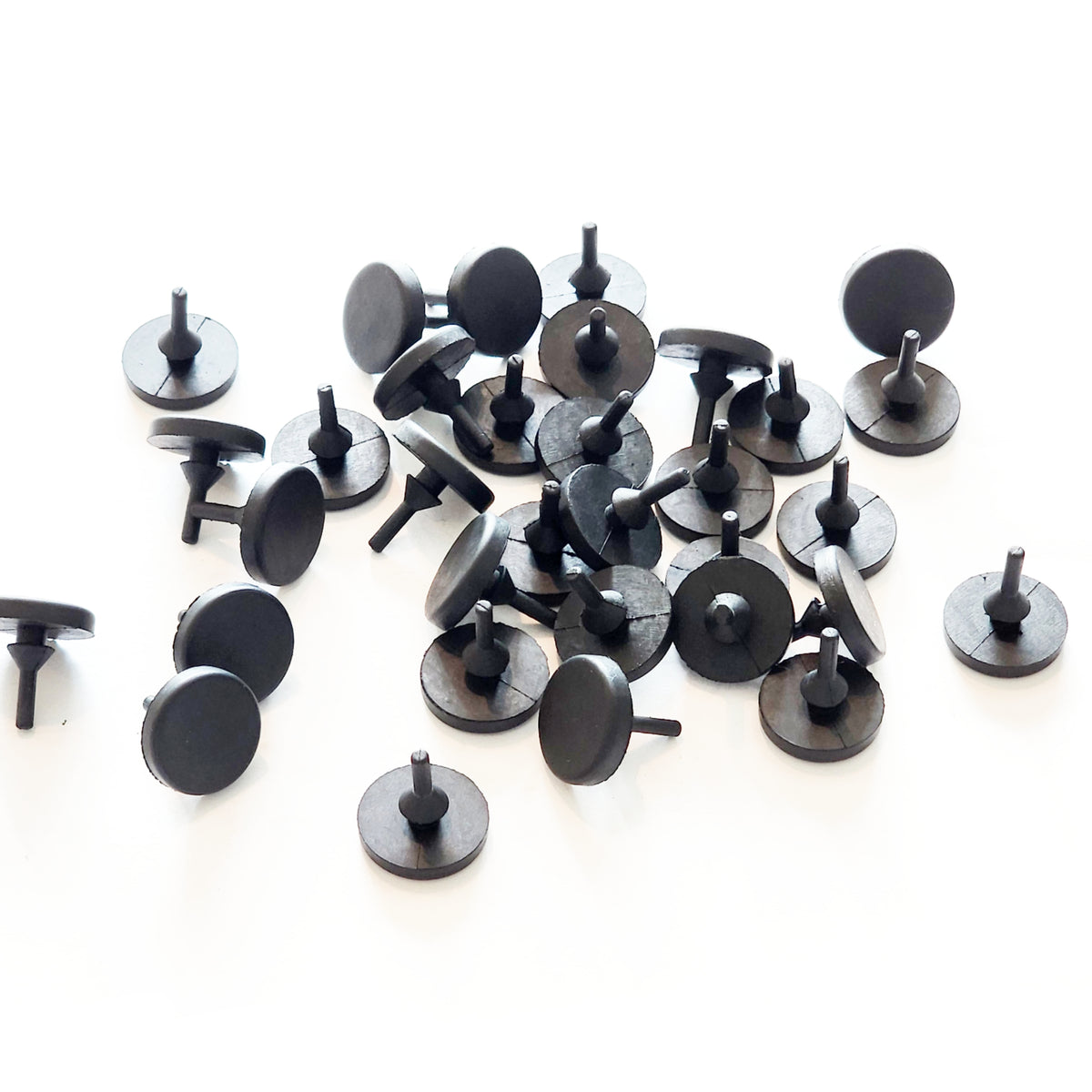 Pack of 25 Pushin Rubber Bumper Feet Tight Grip Stem Stoppers/Hole Pl Rubberfeetwarehouse