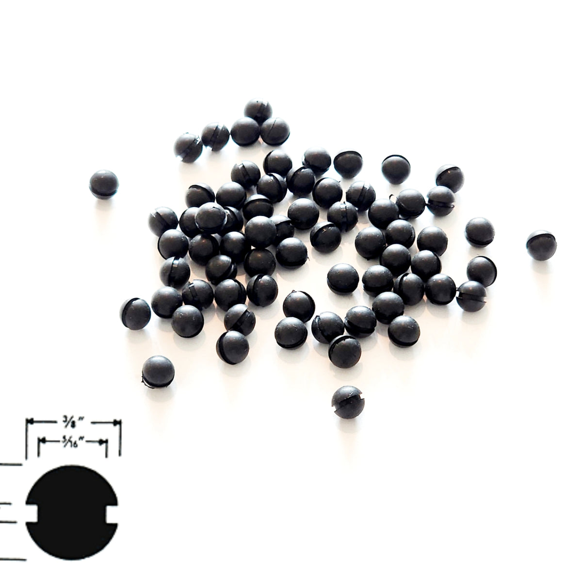 Pack of 25 Pushin Rubber Bumper Feet Tight Grip Stem Stoppers/Hole Pl Rubberfeetwarehouse