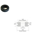 1/2" Inside Diameter Rubber Grommet - 1/16" Groove Width - Fits 3/4" Panel Hole