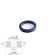 2" Inside Diameter Rubber Grommet - 1/8" Groove Width - Fits 2-1/4" Holes