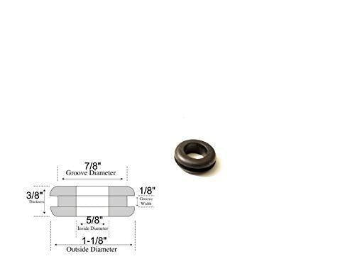 5/8" Inside Diameter Rubber Grommet - 1/8" Groove Width - Fits 7/8" Panel Hole