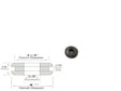 3/8" Inside Diameter Rubber Grommet - 1/16" Groove Width - Fits 3/4" Hole