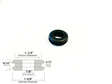 7/8" Inside Diameter Rubber Grommet - 3/16" Groove Width - Fits 1-1/4" Panel Hole
