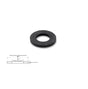 Neoprene Flat Rubber Washer Spacer - 2" OD X 1" ID X 1/8" Thick