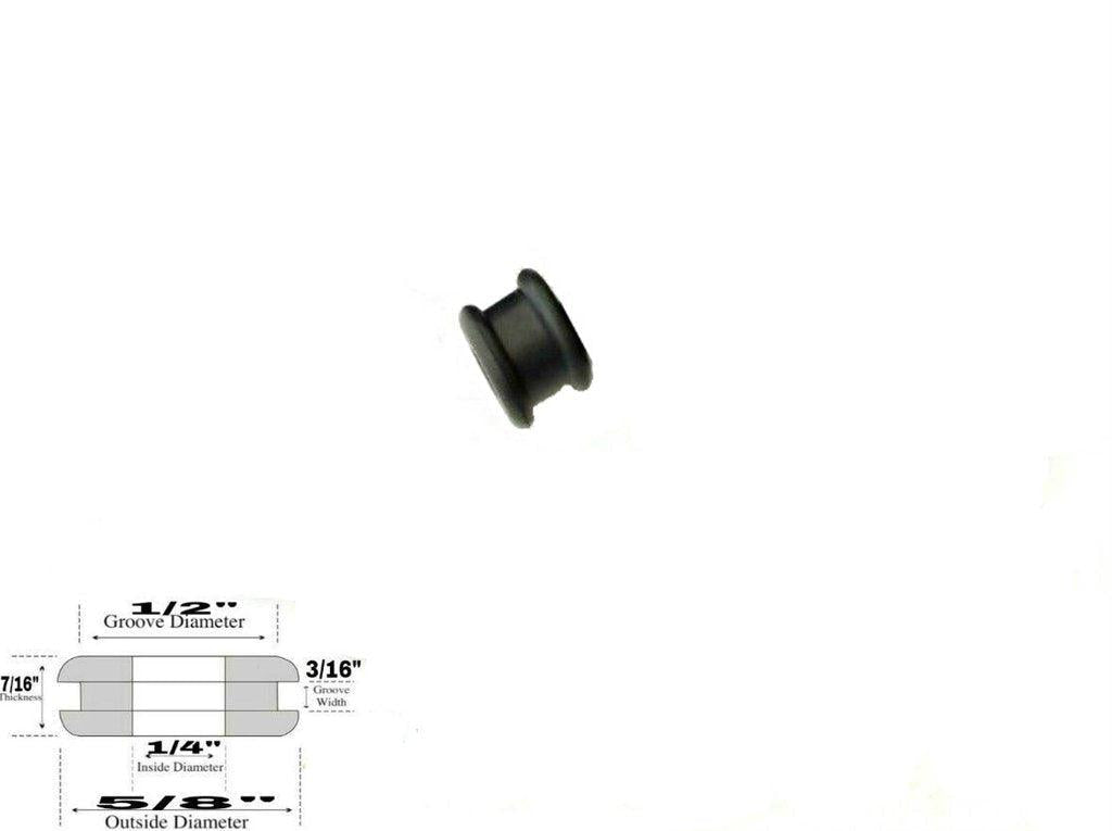 1/4" Inside Diameter Rubber Grommet - 3/16" Groove Width - Fits 1/2" Holes