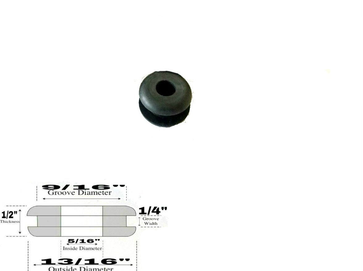 5/16" Inside Diameter Rubber Grommets - 1/4" Groove Width - Fits 9/16" Holes