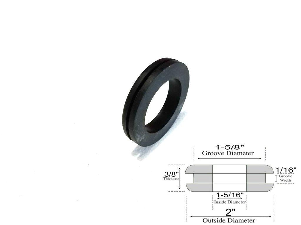 1-5/16" Inside Diameter Rubber Grommet - 1/16" Groove Width - Fits 1-5/8" Holes