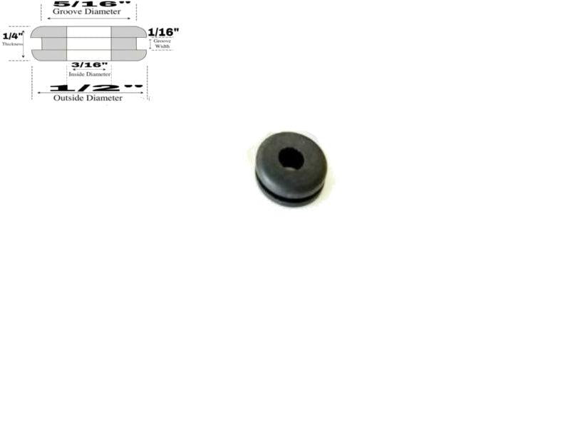 3/16" Inside Diameter Rubber Grommet - 1/16" Groove Width - Fits 5/16" Holes