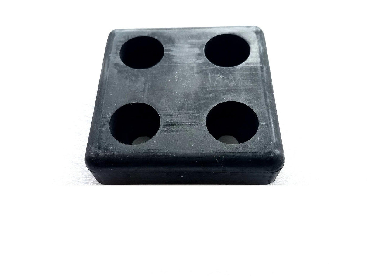 4 Hole Square Rubber Bumper Pad 4" x 4" Wide X 1" Height