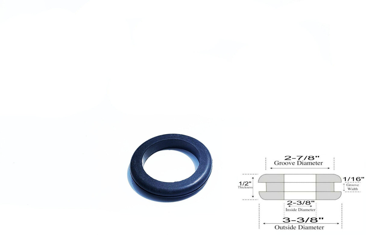 2-3/8" Inside Diameter Rubber Grommet - 1/16" Groove Width - Fits: 2-7/8" Holes