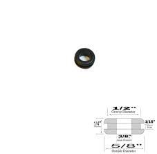 3/8" Inside Diameter Rubber Grommet - 1/16" Groove Width - Fits 1/2" Holes