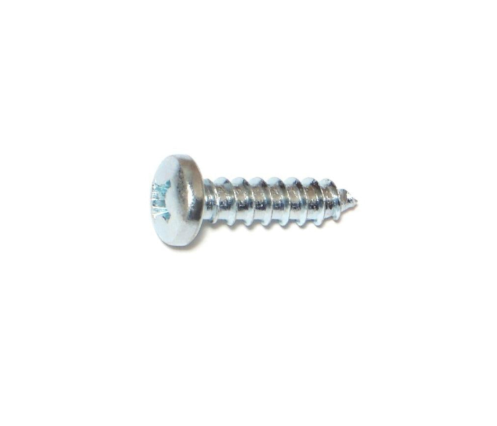 #10 x 1" Phillips Pan Head Sheet Metal Screw Zinc Plated