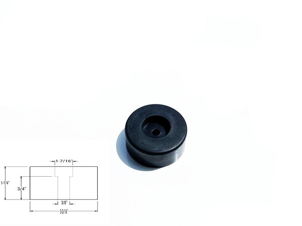 3-3/16" * 1-1/4" Recessed Rubber Bumper Feet