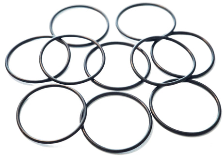 Black nitrile rubber O-rings, AS568 size #230, 2-1/2 inch ID x 1/8 inch cross-section