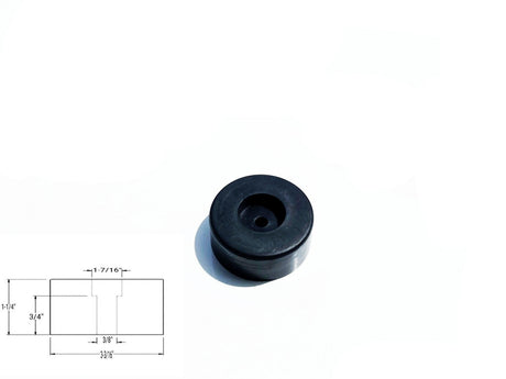 3-3/16 x 1-1/4 inch rubber bumper for a cargo trailer ramp door