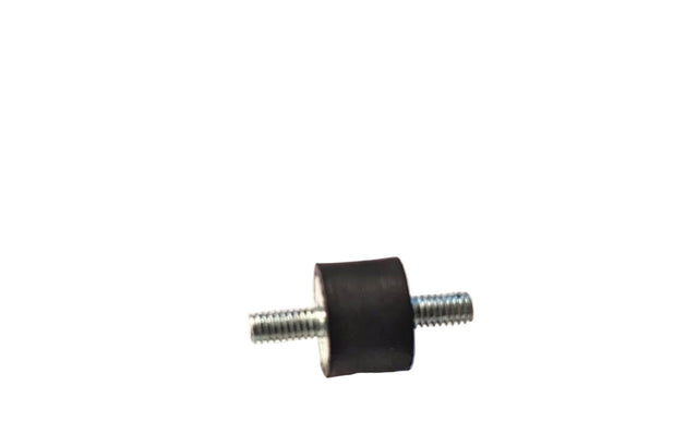 Black rubber bushing with a metal shaft 