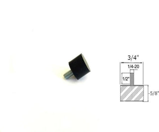 Rubber Vibration Isolator Mount (3/4" Diameter x 5/8" Height) 1/2" Long Stud