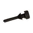 Black EPDM pull-through rubber grommet bumper, 6 mm head with barbed pull stem, single piece