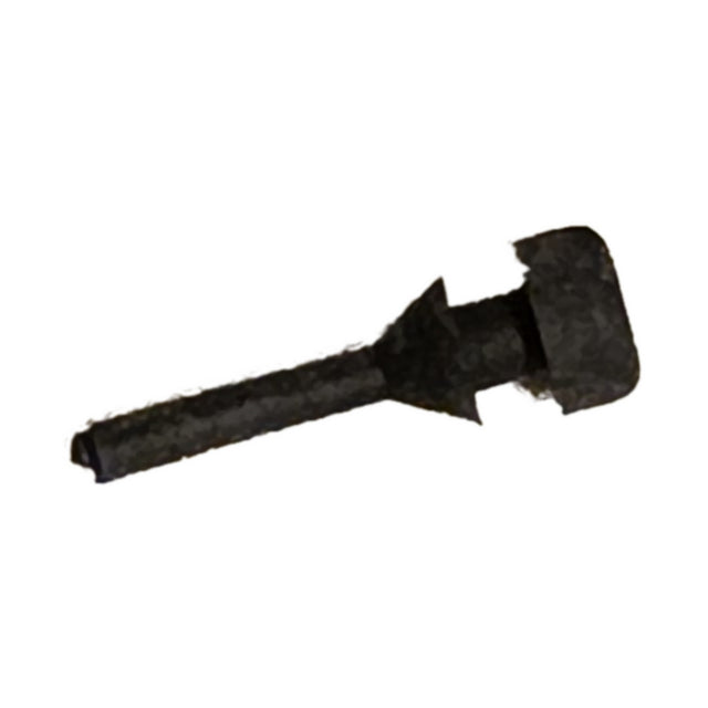 Black EPDM pull-through rubber grommet bumper, 6 mm head with barbed pull stem, single piece