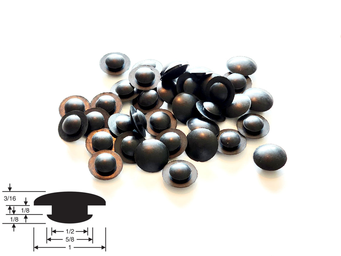 Industrial Push-In Rubber Feet, Hole Plugs & Button Grommets