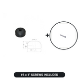 Kitchen appliance rubber feet with #6 x 1 inch screws included