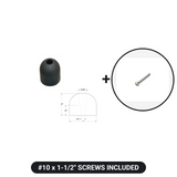 Mini fridge rubber feet with #10 x 1-1/2 inch screws included