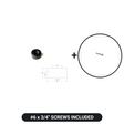 PC case rubber feet with #6 x 3/4 inch screws included