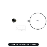 PC case rubber feet with #6 x 3/4 inch screws included