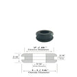 9/16" Inside Diameter Rubber Grommet - 3/16" Groove Width -Fits 7/8" Hole