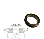 2-1/4" Inside Diameter Rubber Grommet - 3/8" Groove Width - Fits 2-1/2" Holes