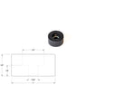 1" * 1/2" Recessed Rubber Bumper Feet + Metal Washer 