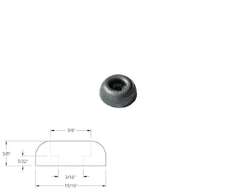 15/16" * 3/8" Pool Cue Stick Rubber Bumper Feet + Metal Washer
