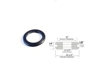 2-1/2" Inside Diameter Rubber Grommets - 1/8" Groove Width - Fits 3" Holes
