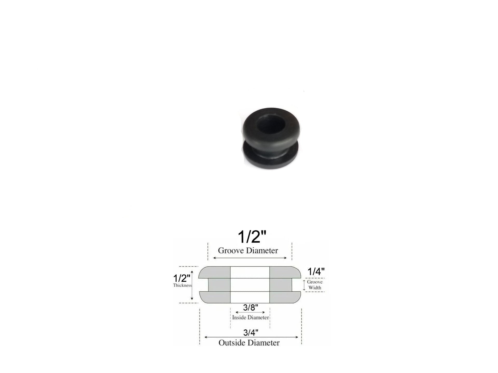 1-1/4 Groove Diameter Rubber Grommets (Fits 1-1/4 Panel Holes) –  Rubberfeetwarehouse