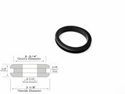 2-1/2" Inside Diameter Rubber Grommet - 1/4" Groove Width - Fits 2-3/4" Hole