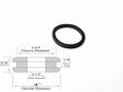 2-1/2" Inside Diameter Rubber Grommet - 1/16" Groove Width - Fits 2-3/4" Hole