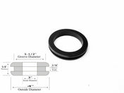 3" Inside Diameter Rubber Grommet - 3/16" Groove Width - Fits 3-1/2" Holes