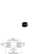 1/4" Inside Diameter Rubber Grommet - 3/16" Groove Width- Fits 7/16" Holes