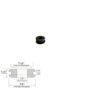 1/4" Inside Diameter Rubber Grommet - 3/16" Groove Width- Fits 7/16" Holes