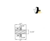 Rubber Vibration Isolation Mount (1" Diameter x 1/4 Height) 1/4"-20 x 1/2" Length Studs