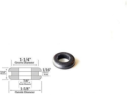 7/8" Inside Diameter Rubber Grommet - 1/16" Groove Width - Fits 1-1/4" Panel Hole