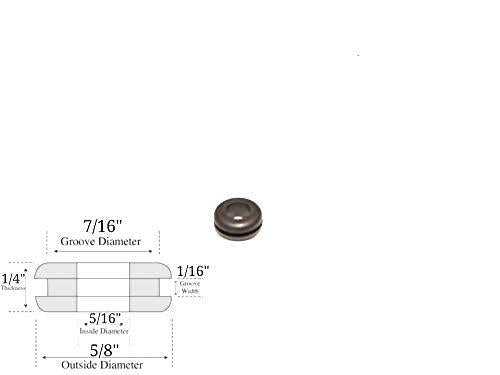 5/16" Inside Diameter Rubber Grommet - 1/16" Groove Width - Fits 7/16" Panel Hole