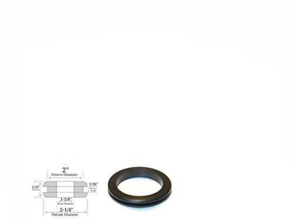 1-5/8" Inside Diameter Rubber Grommet - 1/16" Groove Width - Fits 2" Panel Hole