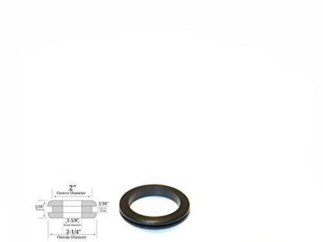 1-5/8" Inside Diameter Rubber Grommet - 1/16" Groove Width - Fits 2" Panel Hole