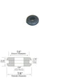 3/8" Inside Diameter Rubber Grommet - 1/16" Groove Width - Fits 5/8" Holes