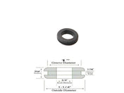 3/4" ID Rubber Grommet - 1/16 Groove Width - Fits 1" Panel Holes