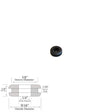 1/4" Inside Diameter Rubber Grommet - 1/16" Groove Width - Fits 3/8" Holes