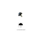 Rubber Bumper Feet With #6-32 x 1/4" Length Machine Screw Built-In - Rubber: 1/4" Height x 7/16" Diameter