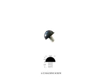 Rubber Bumper Feet With #6-32 x 1/4" Length Machine Screw Built-In - Rubber: 1/4" Height x 7/16" Diameter